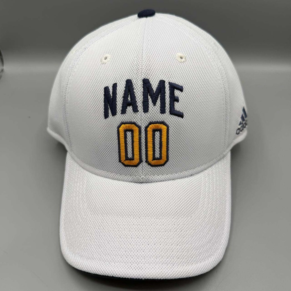 Indiana Pacers Hat Men Small-Medium White Name 00 Adidas Stretch Fitted Cap S/M